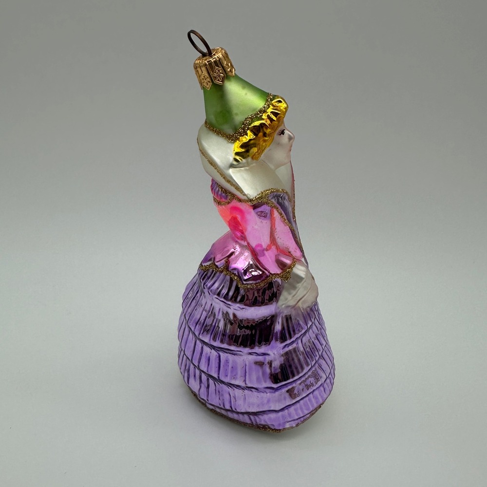 Vintage Blown Glass Cinderella Fairy Godmother Christmas Ornament Kurt Adler - Picture 5 of 11